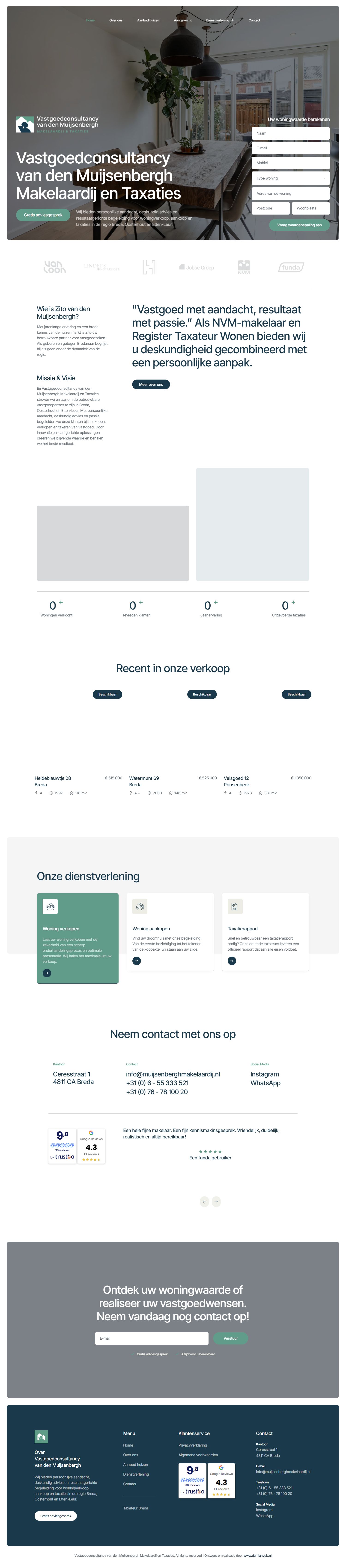 Screenshot der Website von www.vastgoedconsultancymuijsenbergh.nl
