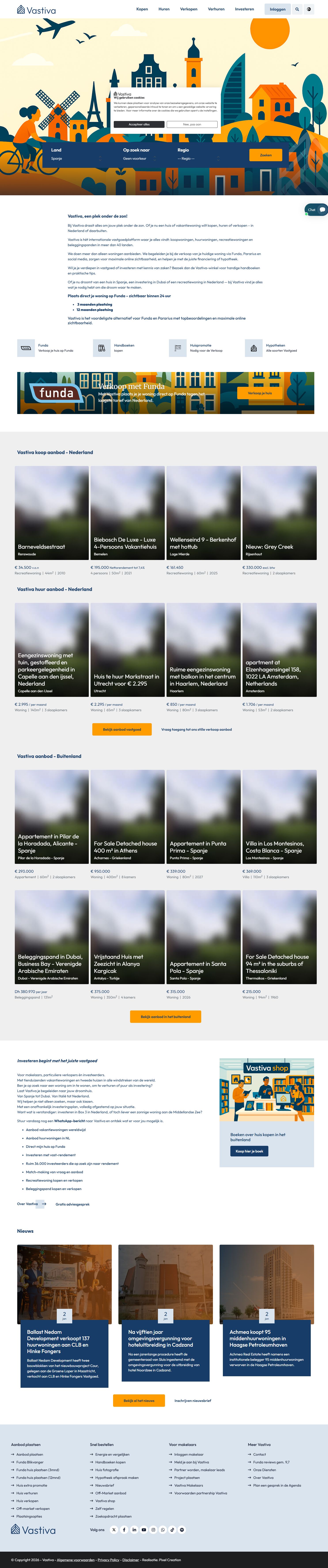 Screenshot der Website von www.vastiva.nl