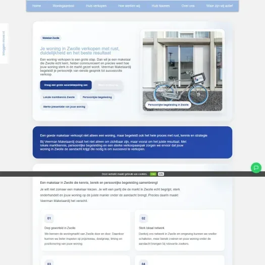 Screenshot der Website von www.veermanmakelaardij.nl