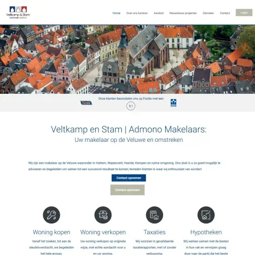 Screenshot of the website of www.veltkampenstam.nl
