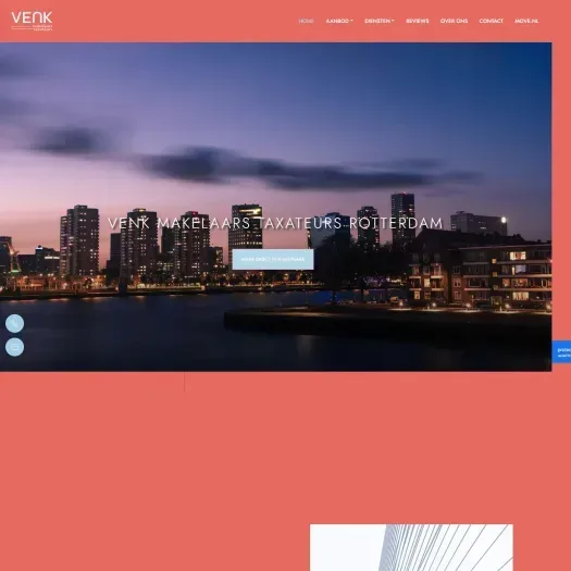 Capture d'écran du site web de venk.nl