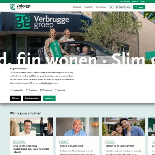 Capture d'écran du site web de www.verbrugge.com