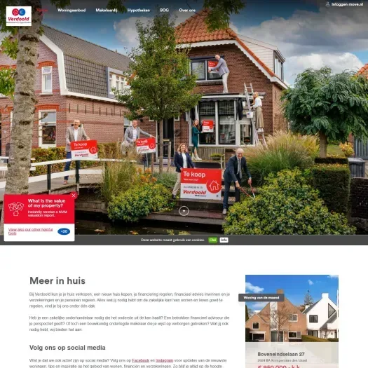 Screenshot van de website van www.verdoold.nl