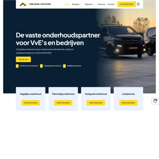 Screenshot van de website van www.verjongvastgoed.nl