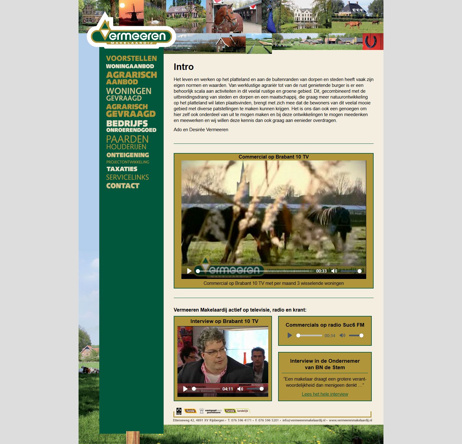 Screenshot der Website von www.vermeerenmakelaardij.nl