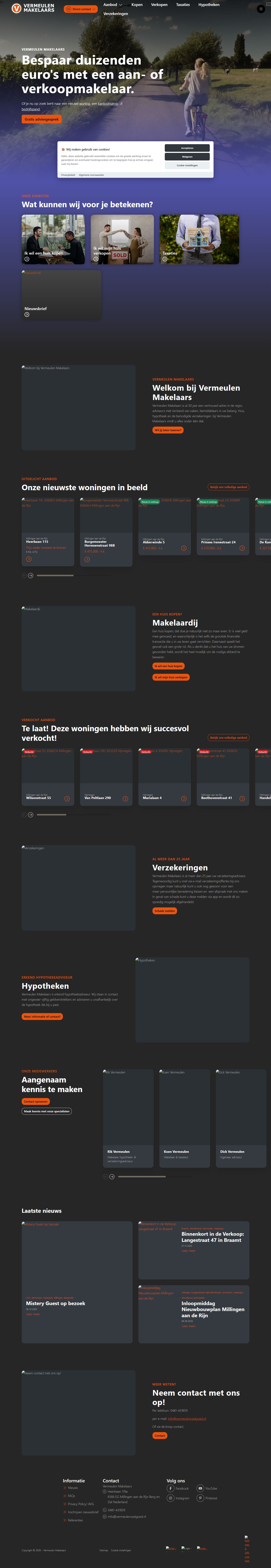Screenshot of the website of www.vermeulenvastgoed.nl