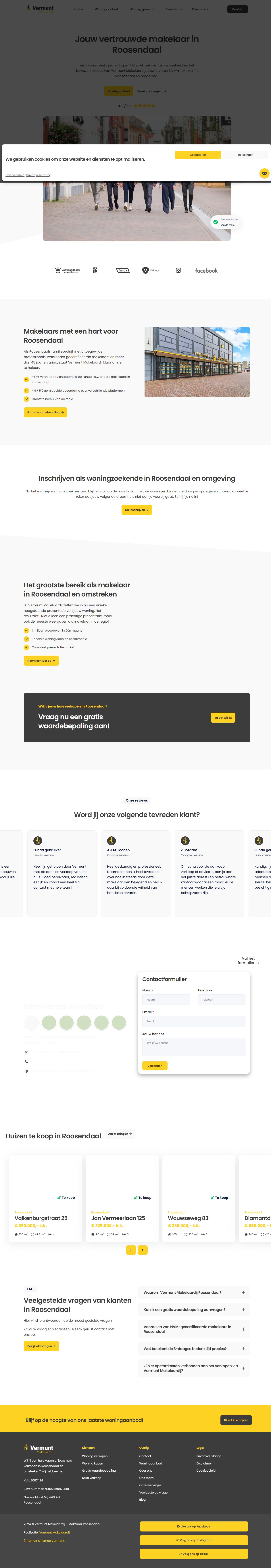 Screenshot der Website von www.vermunt-makelaardij.nl