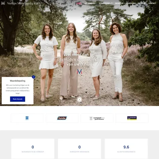 Capture d'écran du site web de www.verrips.nl