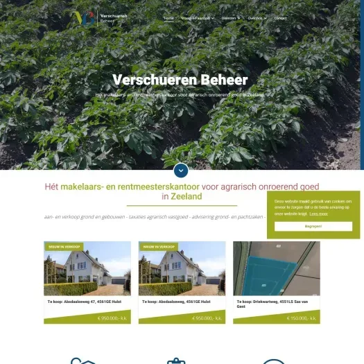Screenshot van de website van verschuerenbeheer.nl