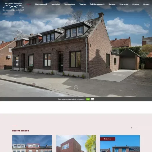Screenshot der Website von www.verstegenmakelaars.nl