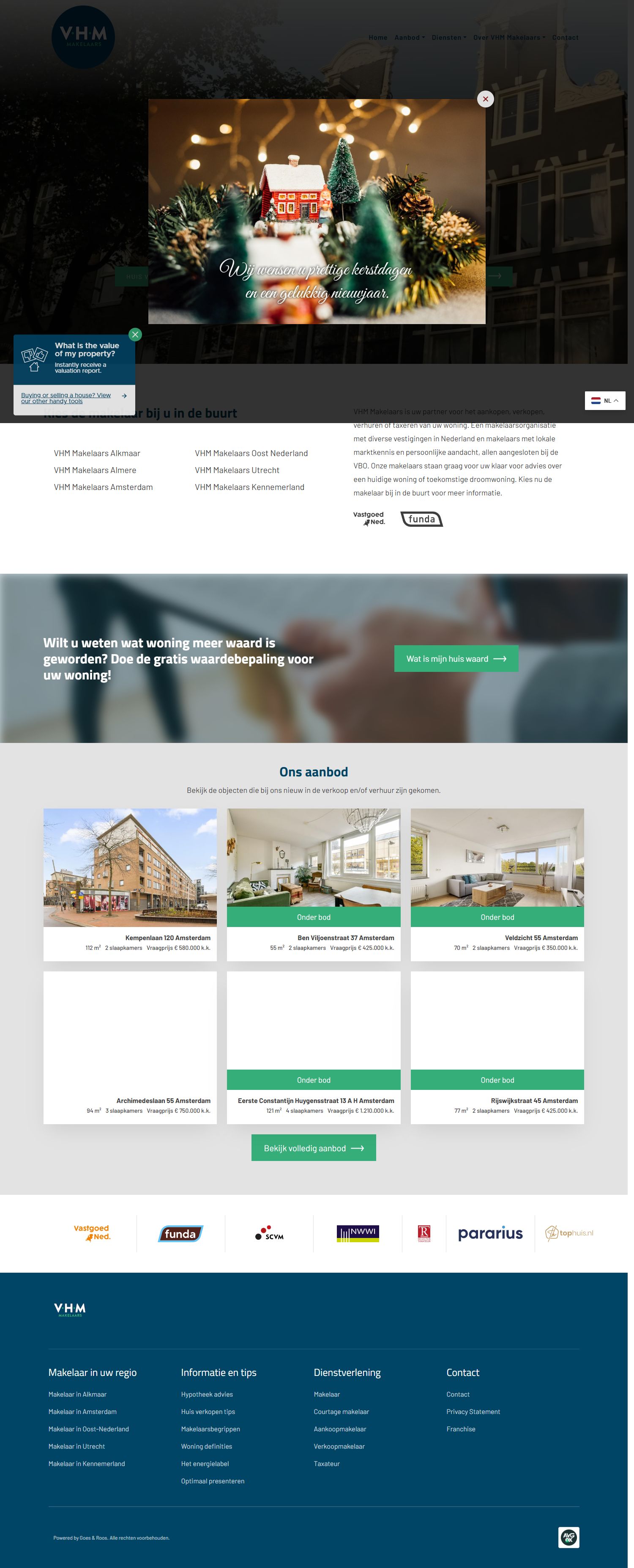 Screenshot der Website von www.kuijper.vhmmakelaars.nl