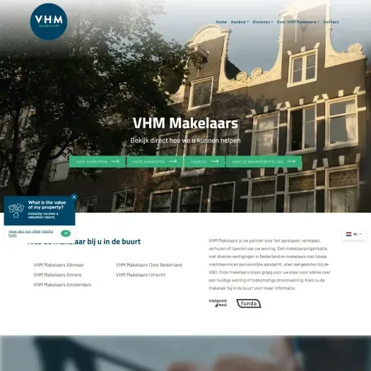 Screenshot der Website von www.kuijper.vhmmakelaars.nl