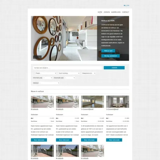 Screenshot van de website van www.vhpn.nl