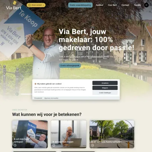 Screenshot of the website of www.viabert.nl