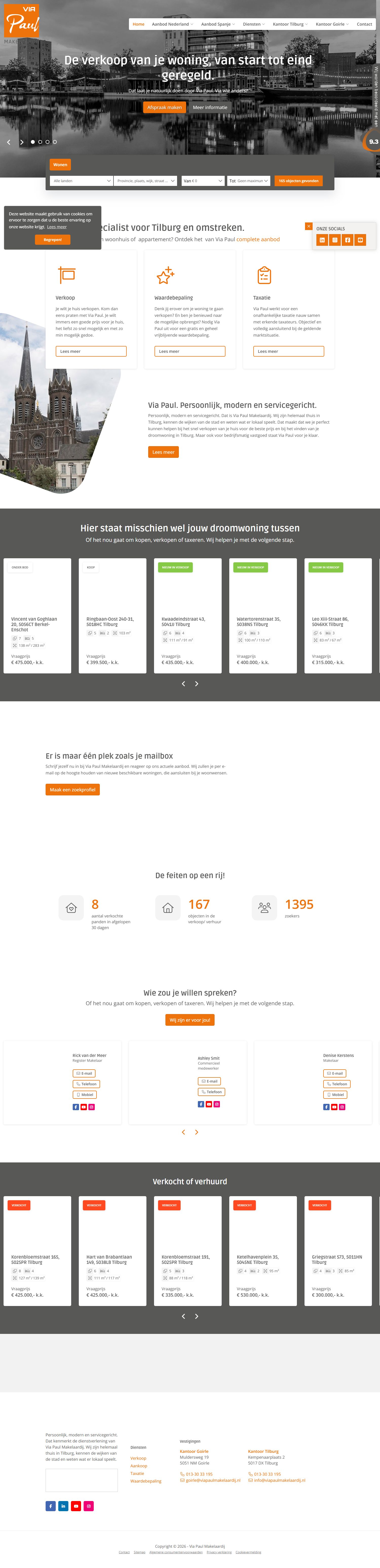 Screenshot der Website von www.viapaulmakelaardij.nl