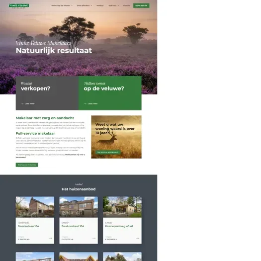 Screenshot van de website van www.vinkeveluwe.nl