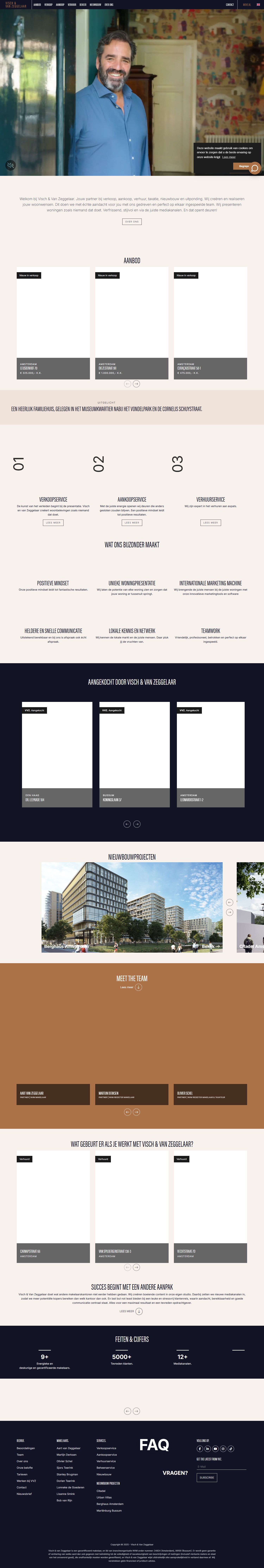 Screenshot of the website of www.visch-vanzeggelaar.nl
