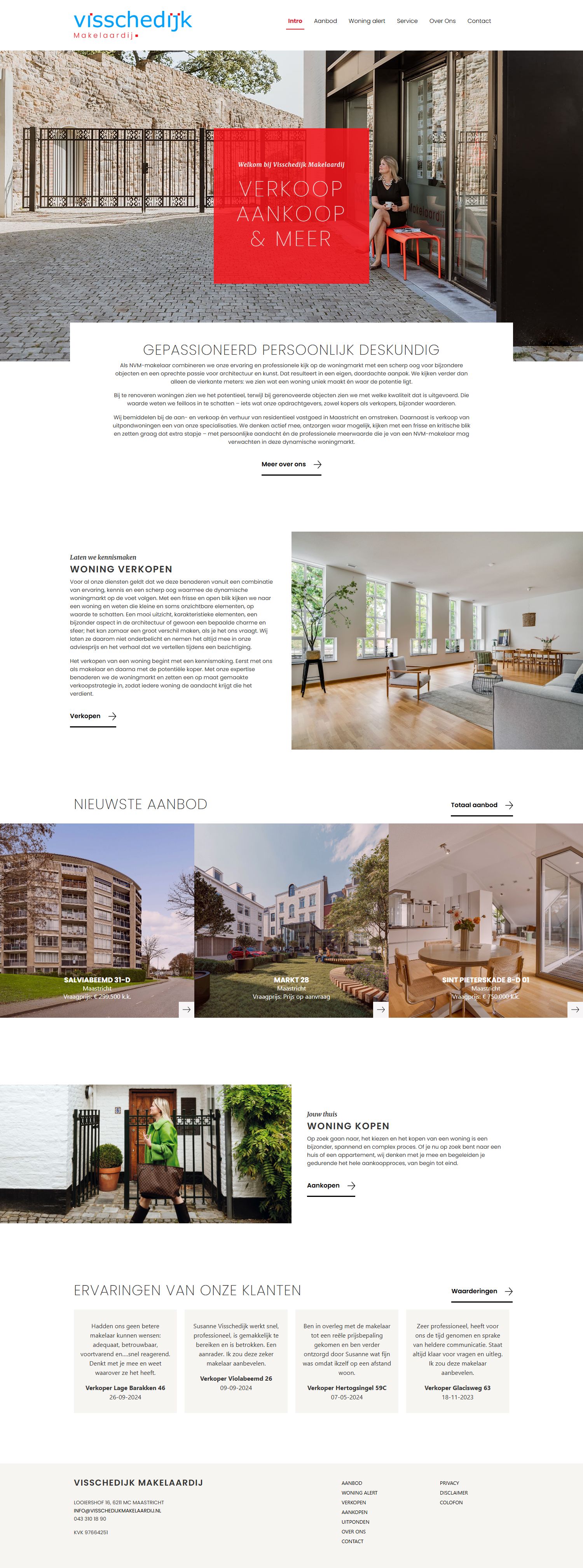 Capture d'écran du site web de www.visschedijkmakelaardij.nl