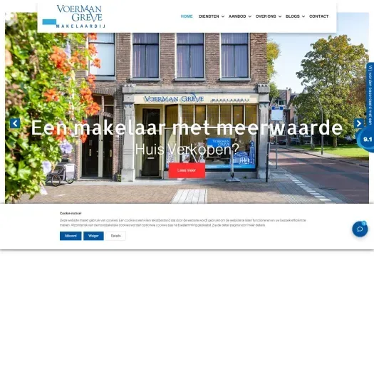 Screenshot van de website van www.voermangreve.nl