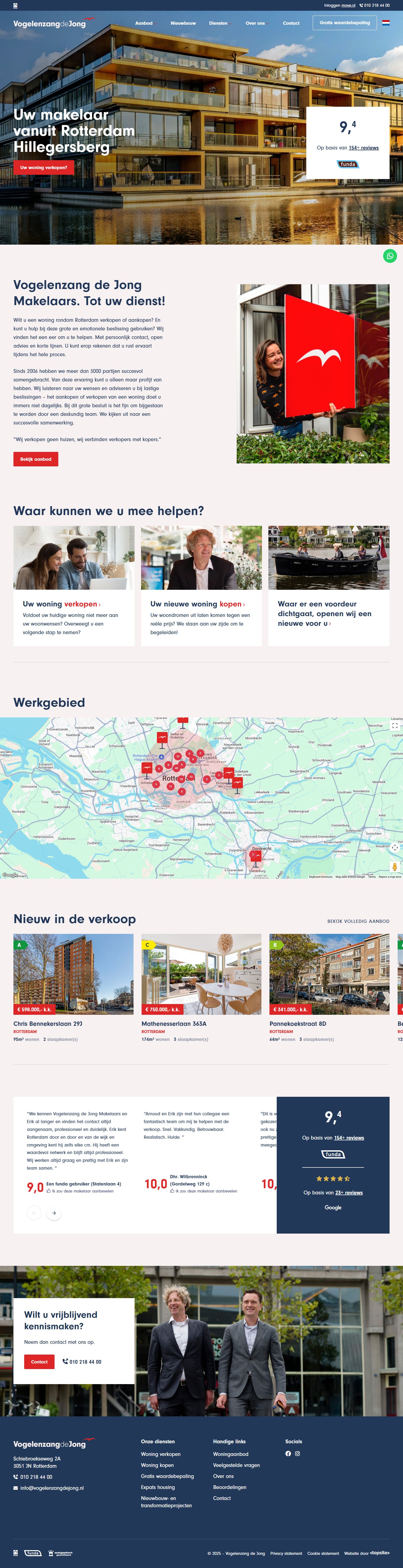 Screenshot der Website von www.vogelenzangdejong.nl