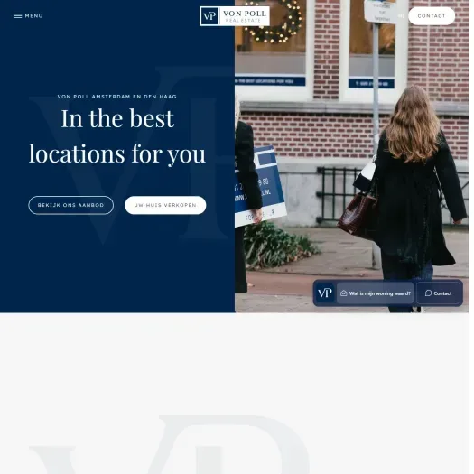 Screenshot of the website of von-poll.nl