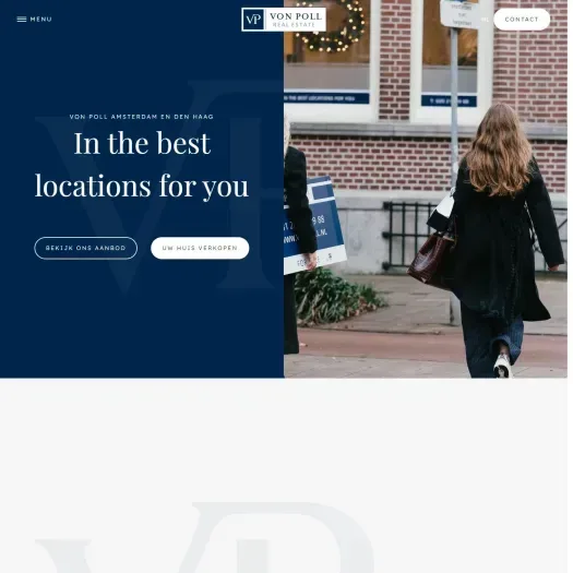 Screenshot van de website van von-poll.nl