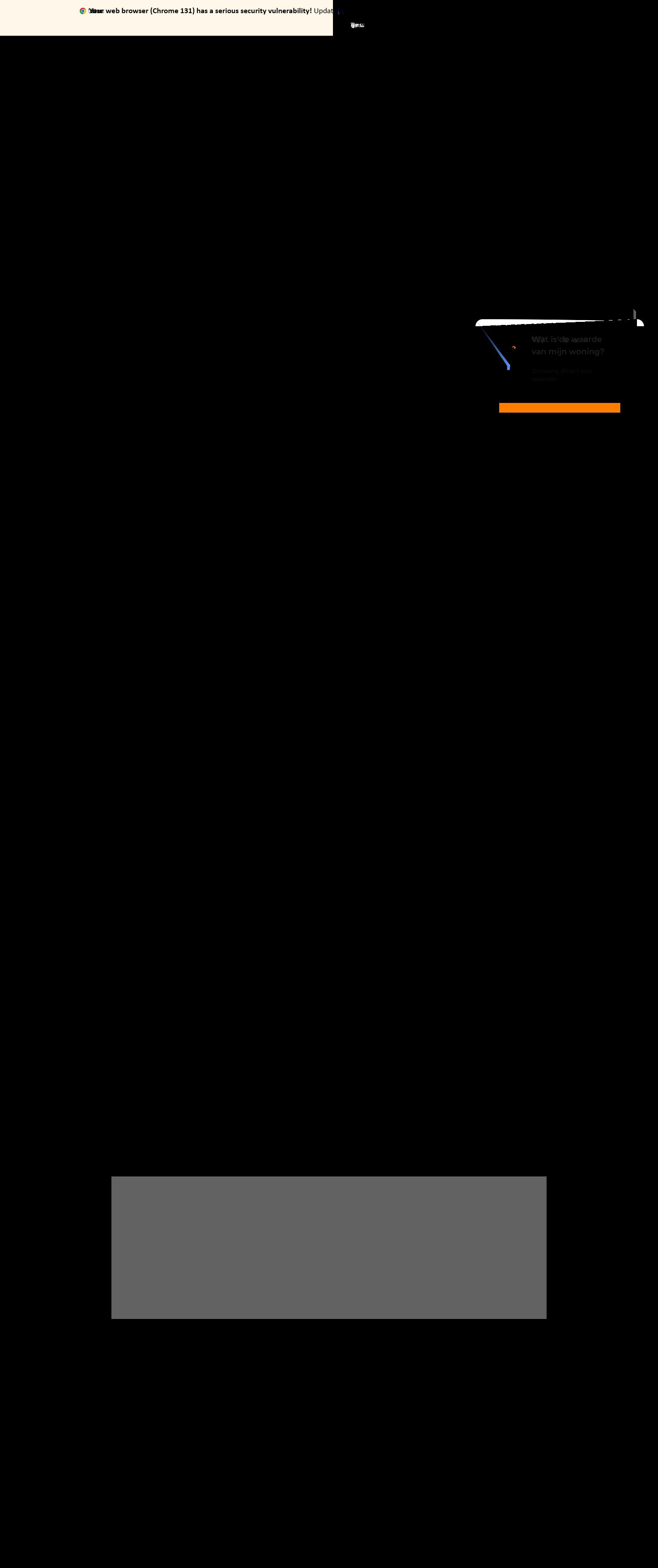 Screenshot of the website of www.vonkmakelaars.nl