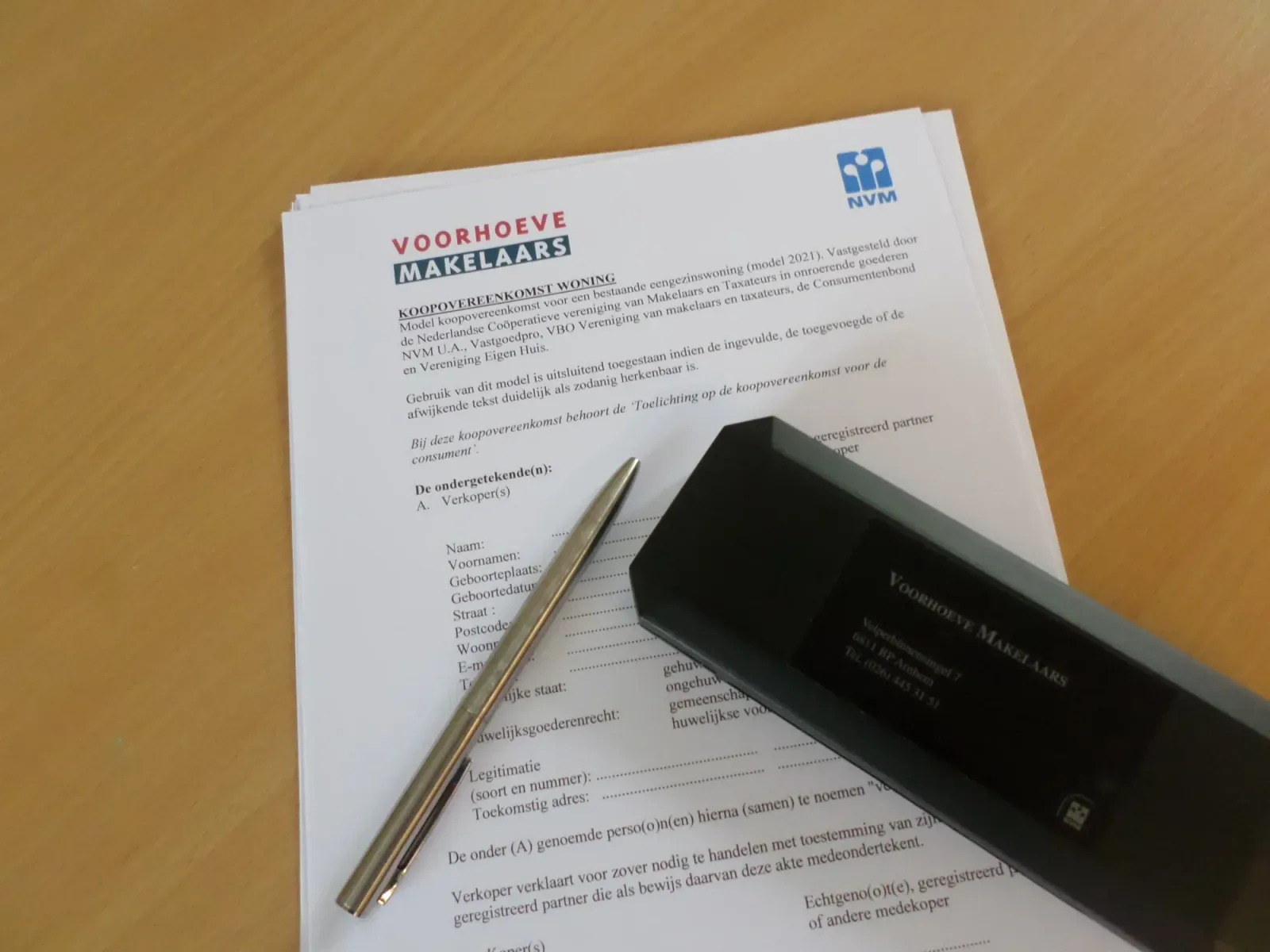 Team foto van Voorhoeve Makelaars