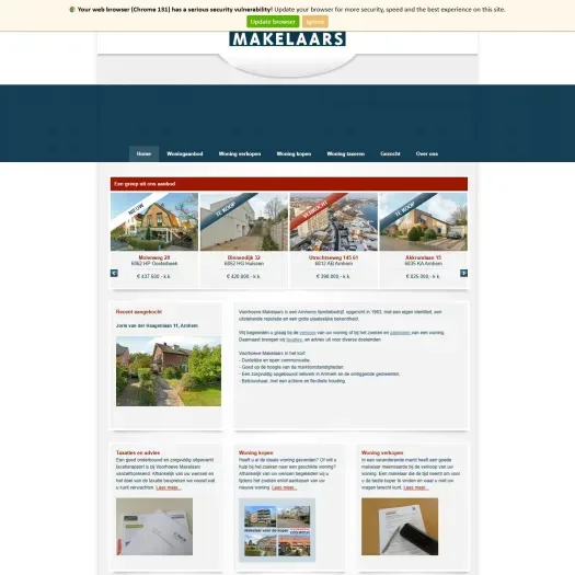 Screenshot van de website van www.voorhoeve.nl