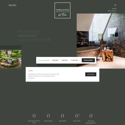 Screenshot van de website van www.voorma-walch.nl