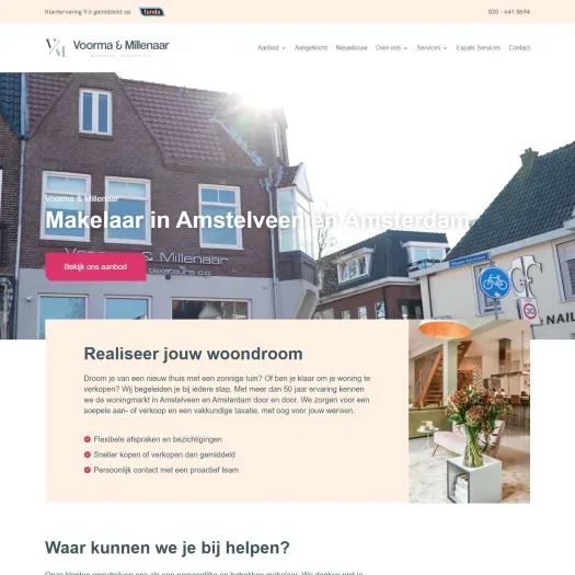 Screenshot van de website van www.voormamillenaar.nl