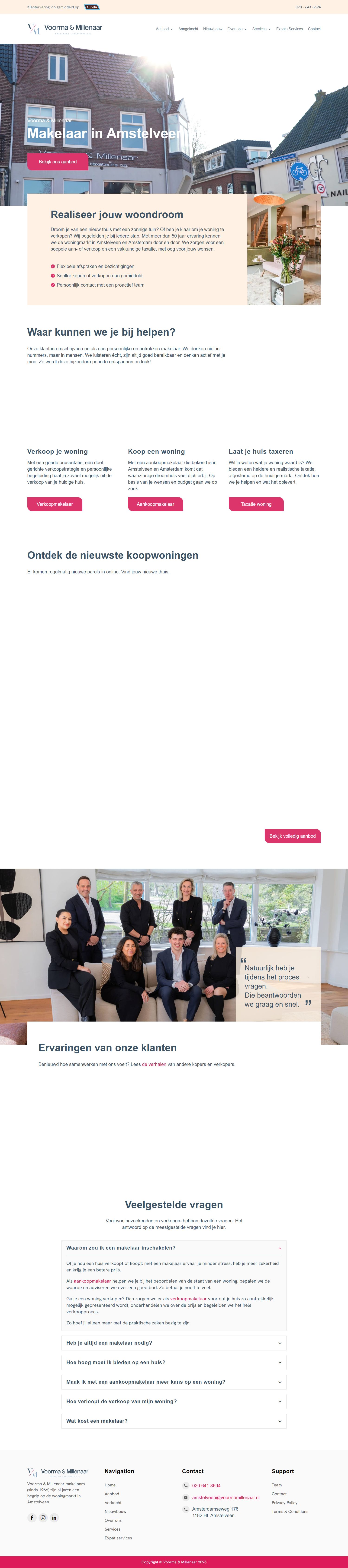 Screenshot der Website von www.voormamillenaar.nl