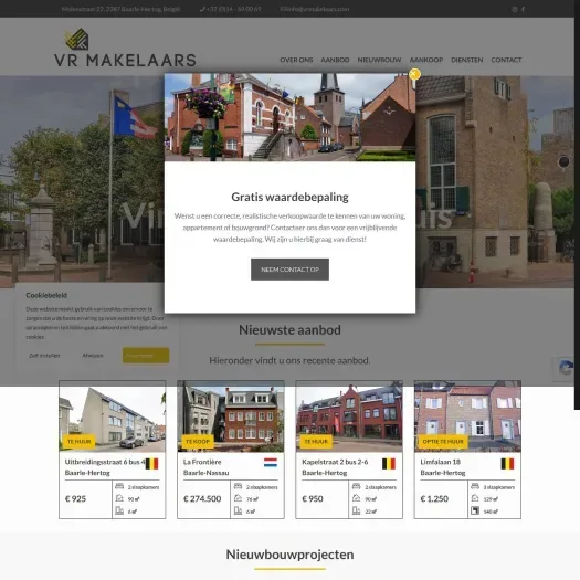 Screenshot of the website of www.vrmakelaars.com
