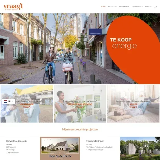Capture d'écran du site web de www.vraaghet.nl