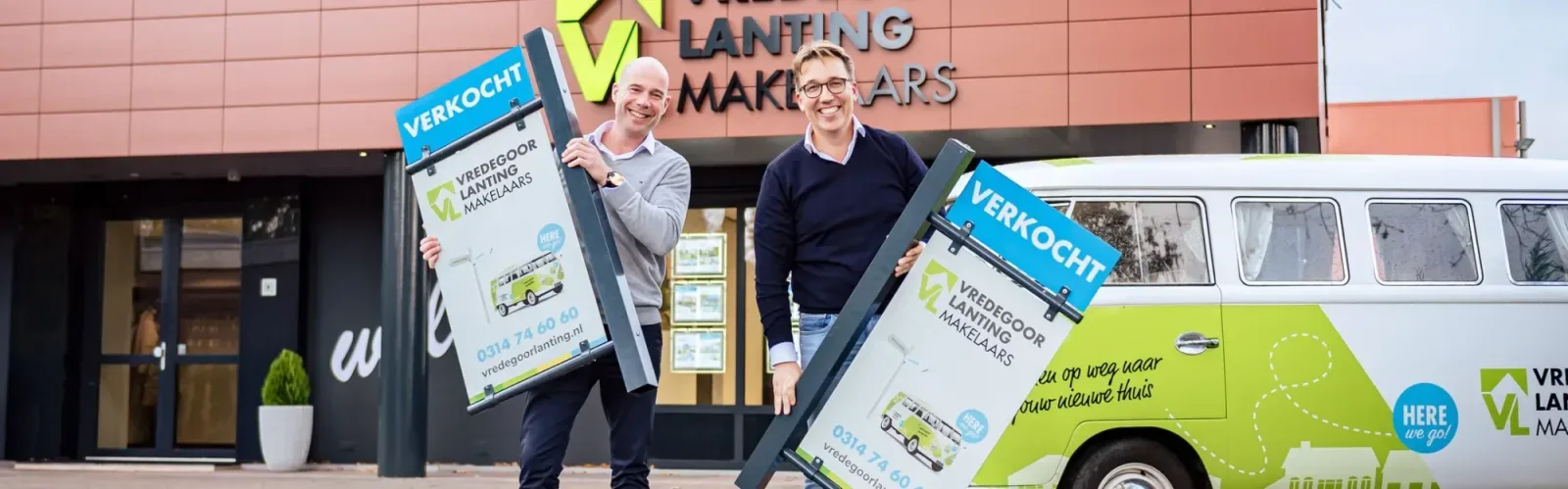 Team foto van Vredegoor Lanting Makelaars