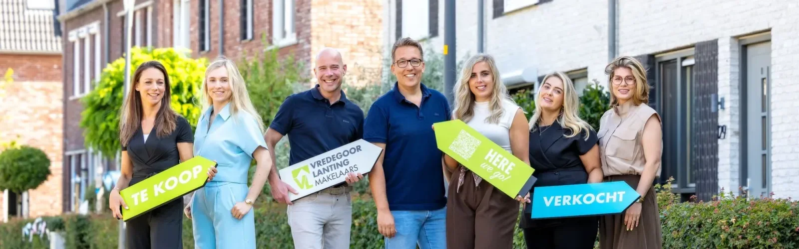 Team foto van Vredegoor Lanting Makelaars
