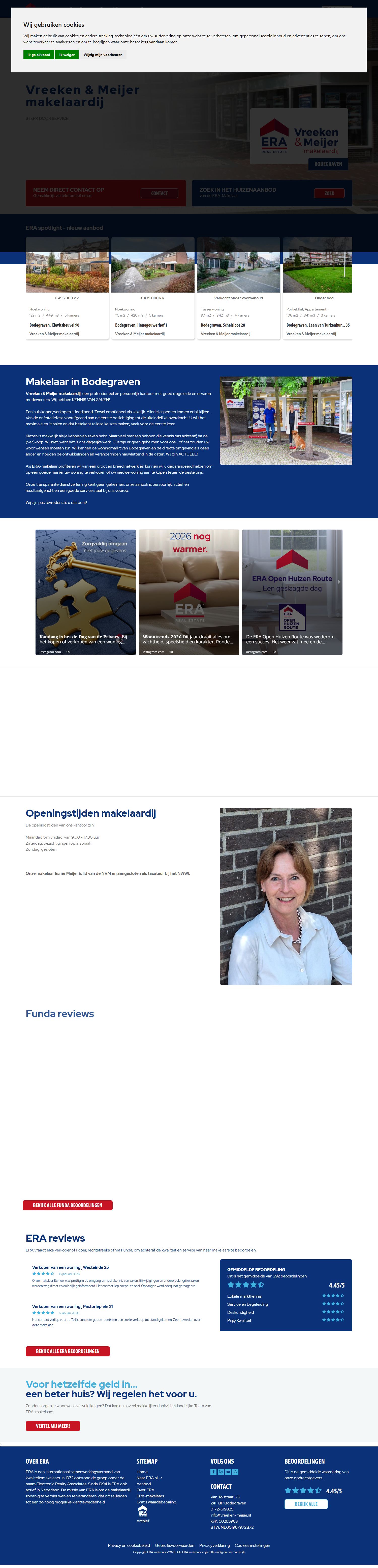 Screenshot der Website von www.vreeken-meijer.nl