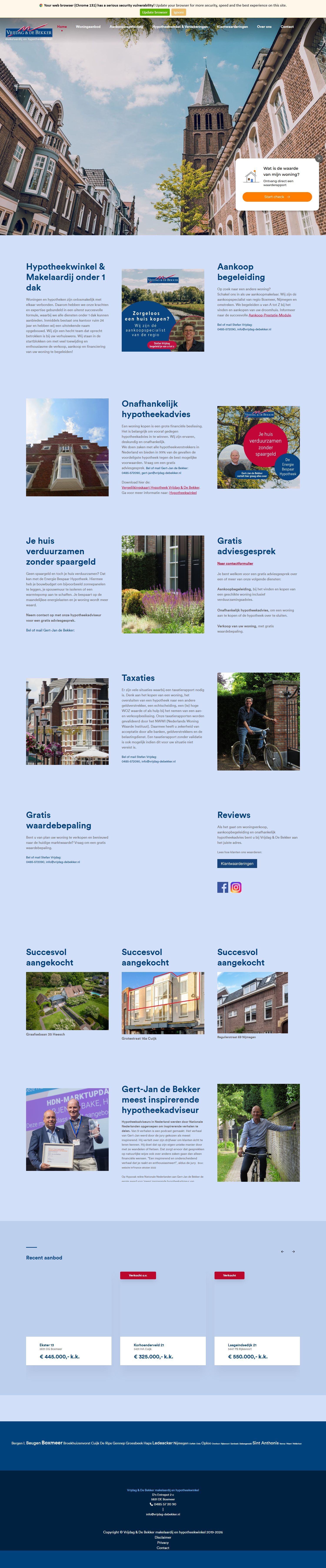 Screenshot der Website von www.vrijdag-debekker.nl