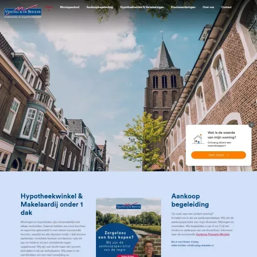 Screenshot van de website van www.vrijdag-debekker.nl