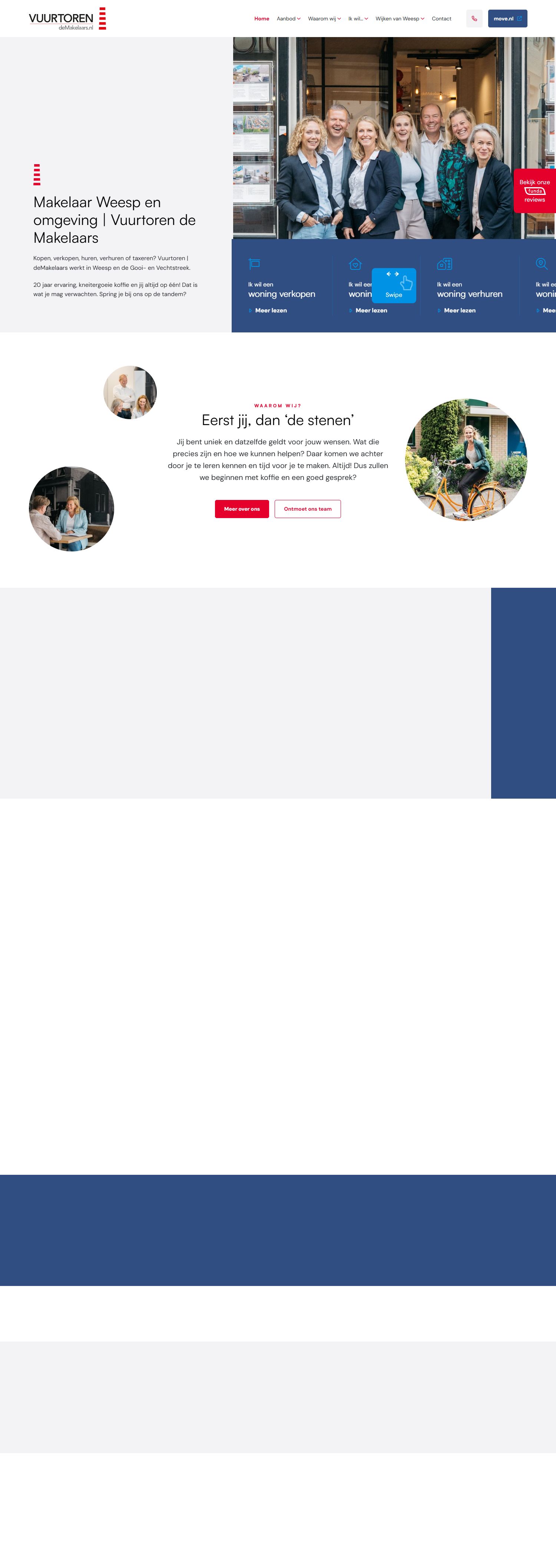 Screenshot of the website of www.vuurtoren.nl