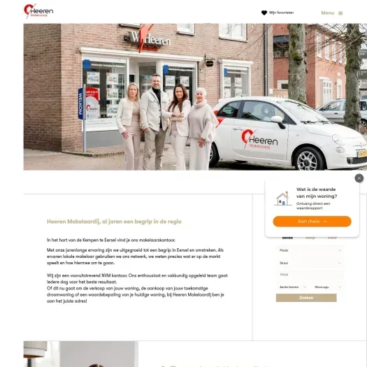 Screenshot van de website van www.wheeren.nl
