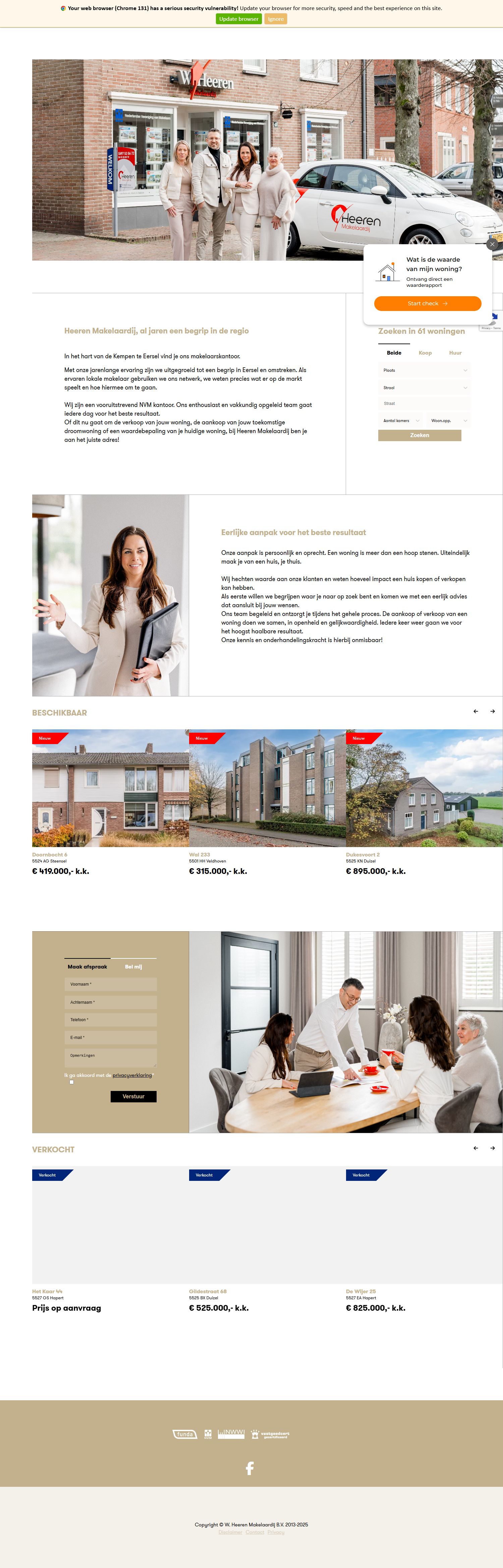 Screenshot of the website of www.wheeren.nl