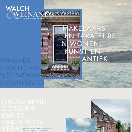 Screenshot van de website van www.walchweinands.nl