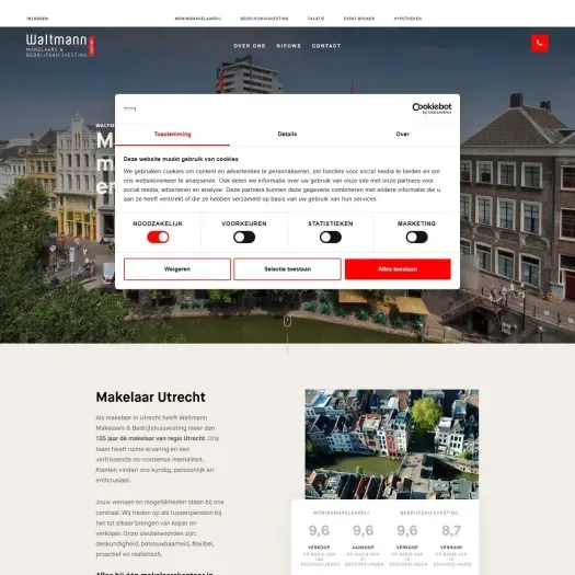 Screenshot van de website van www.waltmann.nl