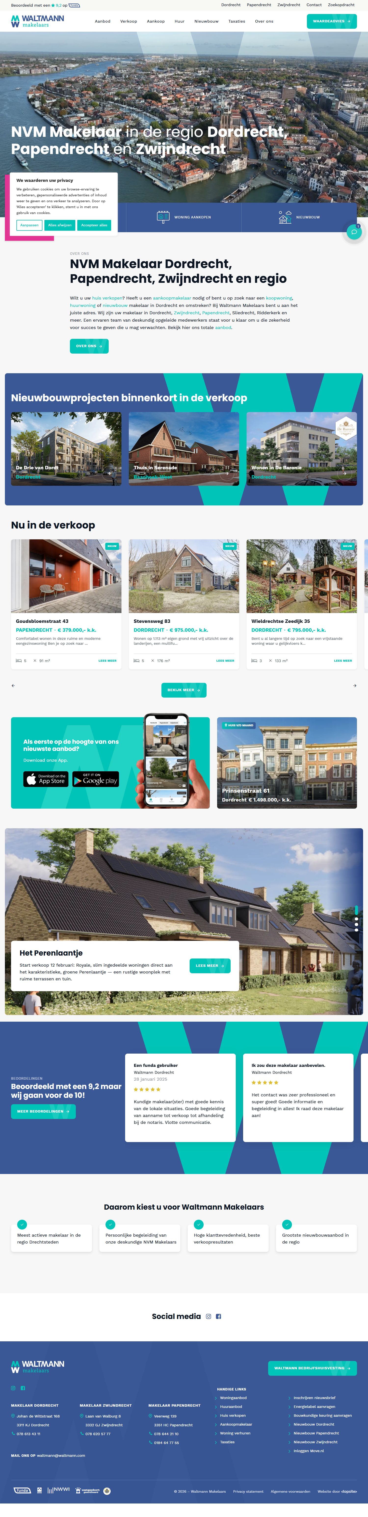 Screenshot der Website von www.waltmann.com