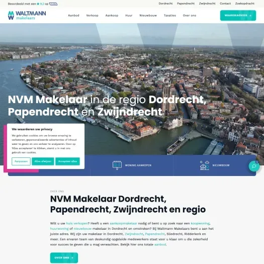 Screenshot van de website van www.waltmann.com