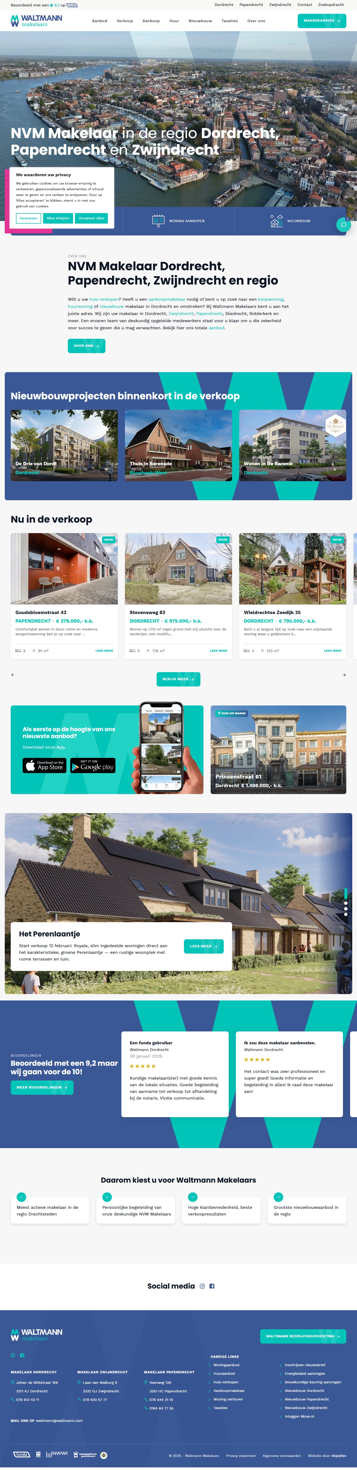 Screenshot der Website von www.waltmann.com