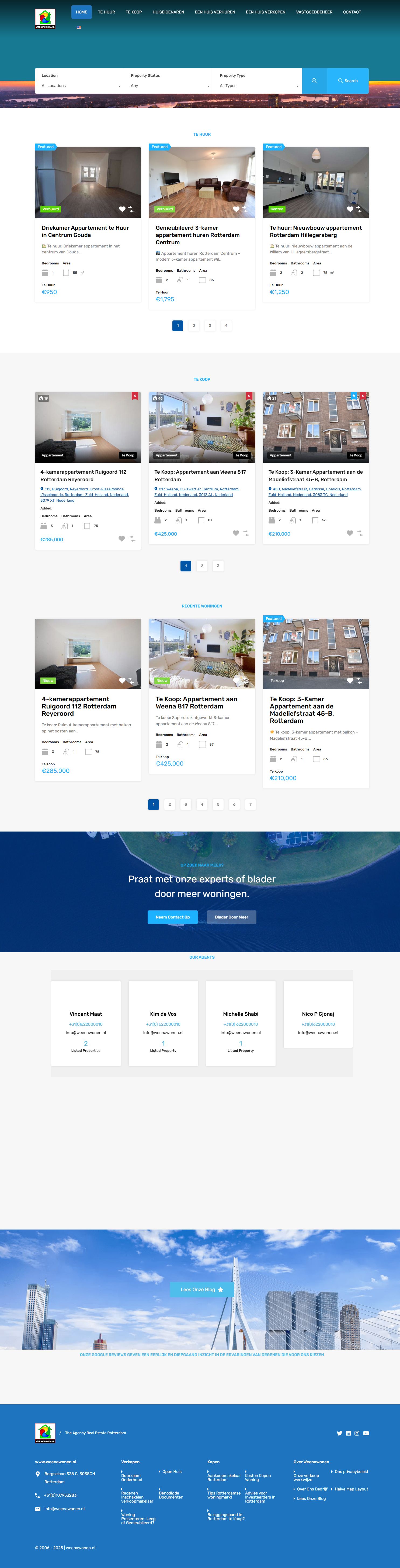Screenshot der Website von www.weenawonen.nl