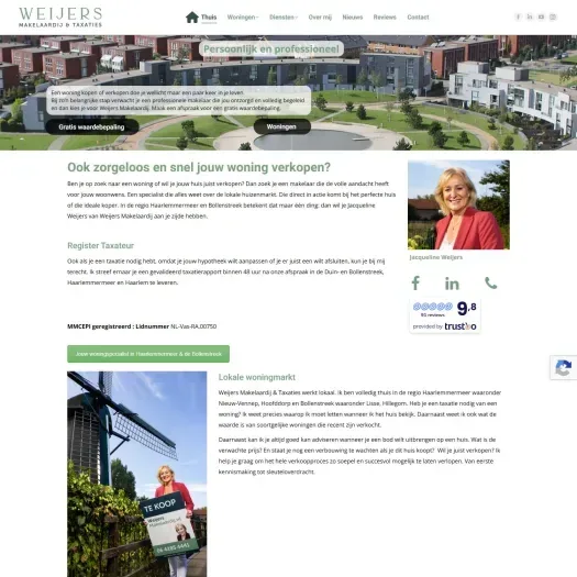 Screenshot van de website van www.jacquelineweijers.nl