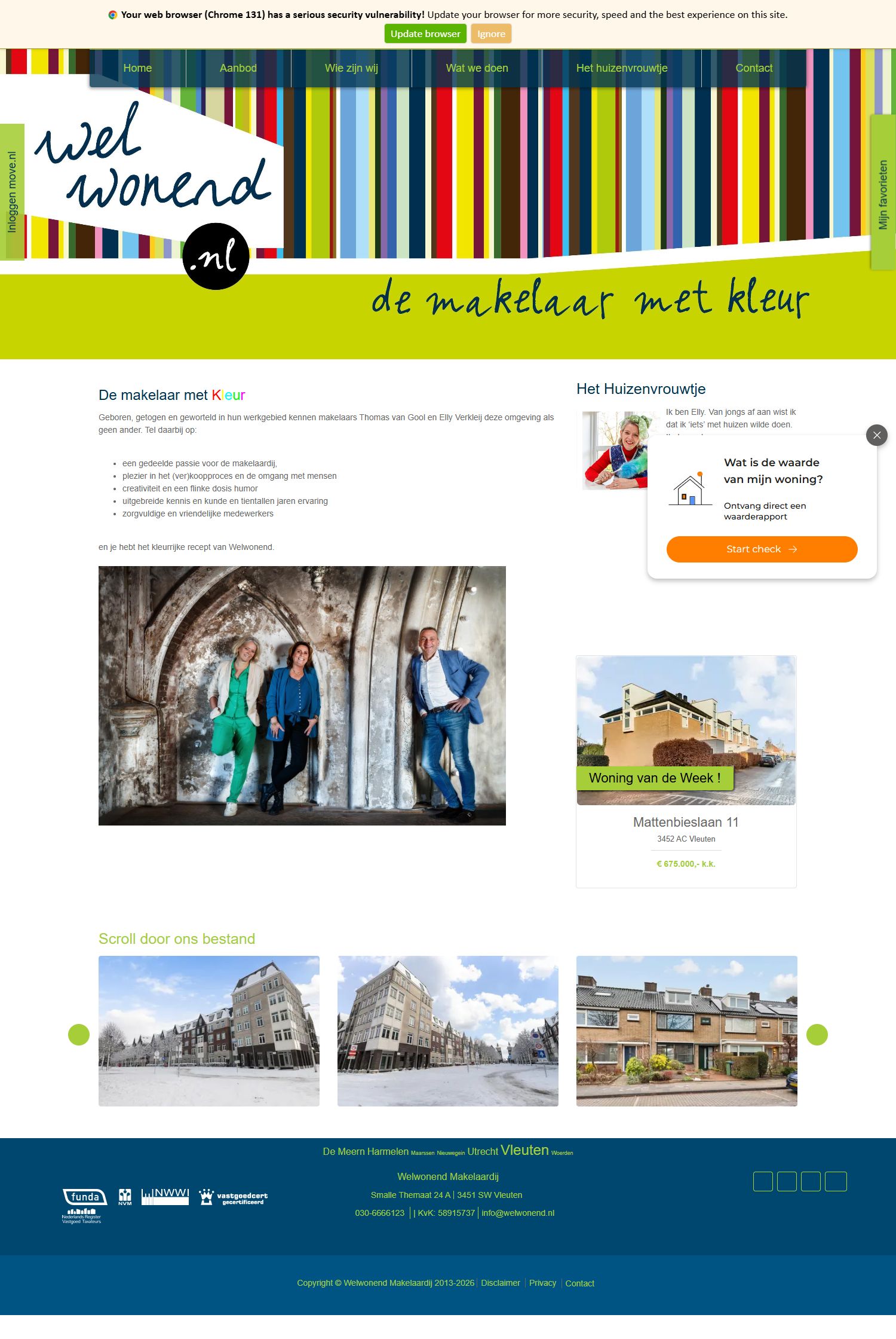 Screenshot of the website of www.welwonend.nl